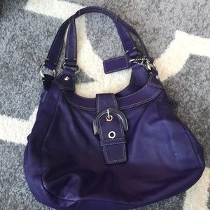 Purple Coach handbag